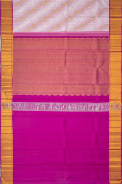 Kanchipuram Silk Jaal Lavender Saree