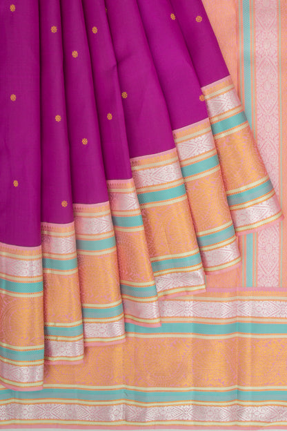 Kanchipuram Silk Butta Purple Saree