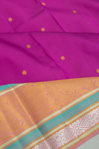 Kanchipuram Silk Butta Purple Saree