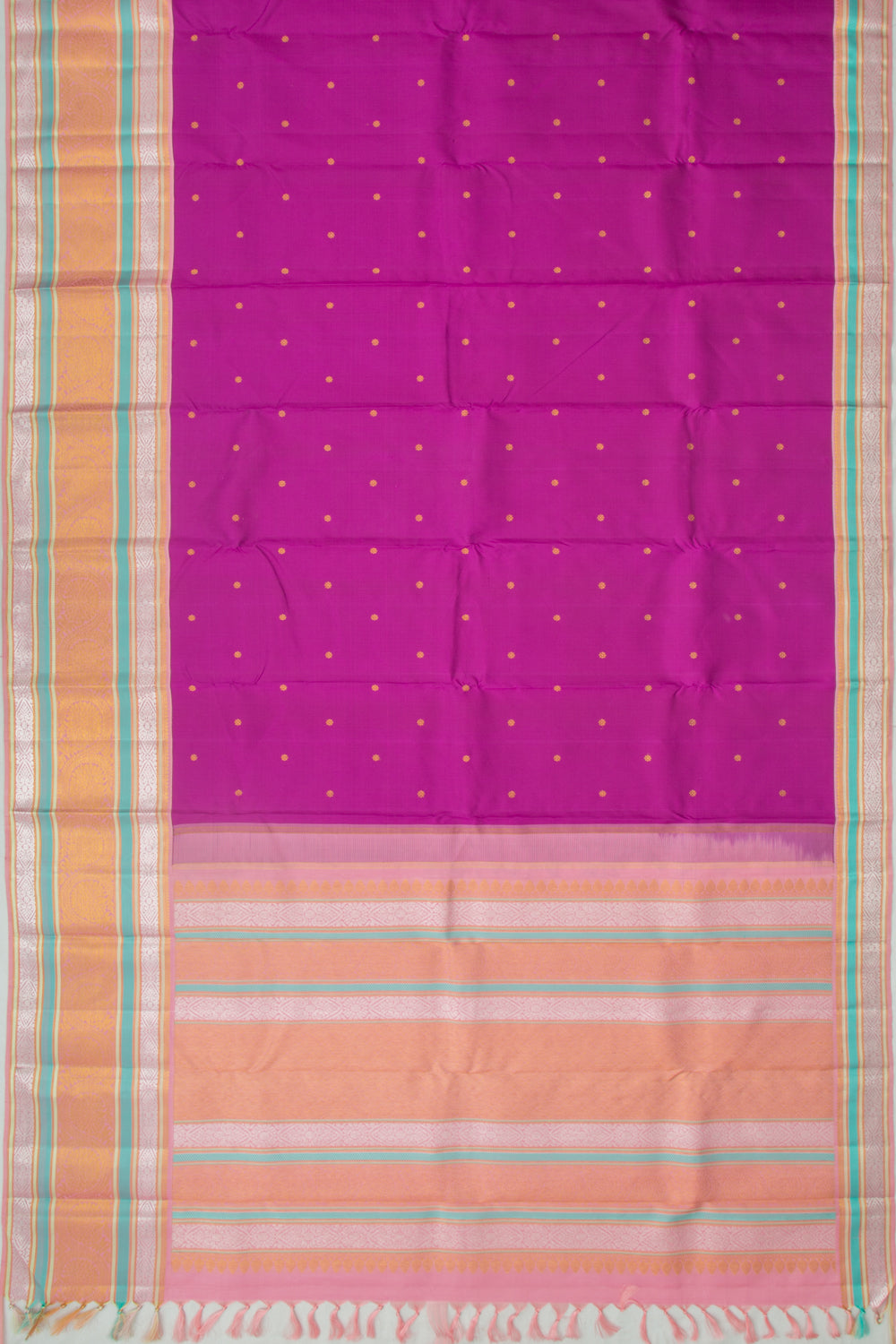 Kanchipuram Silk Butta Purple Saree