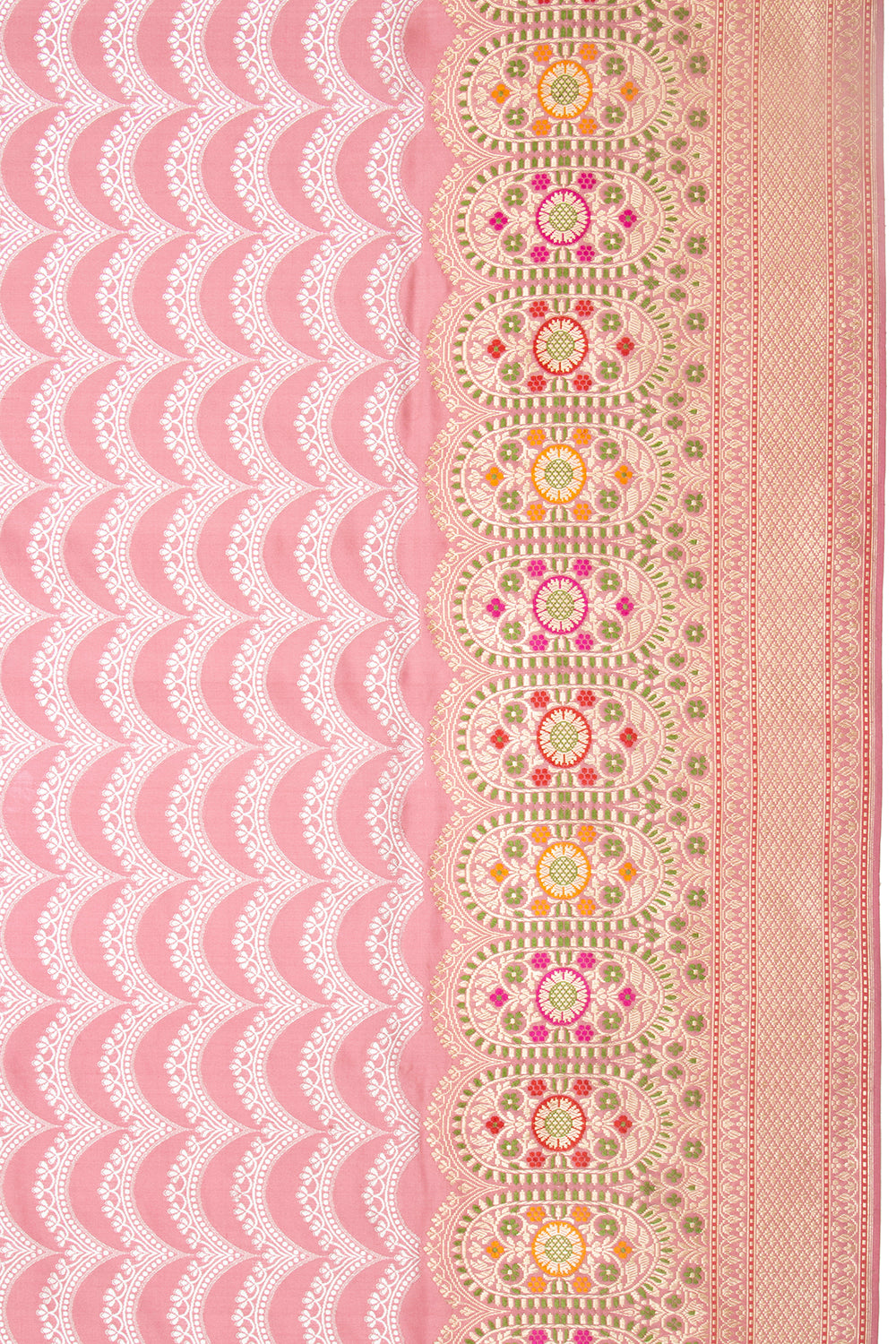 Banarasi Silk Jaal Baby Pink Saree