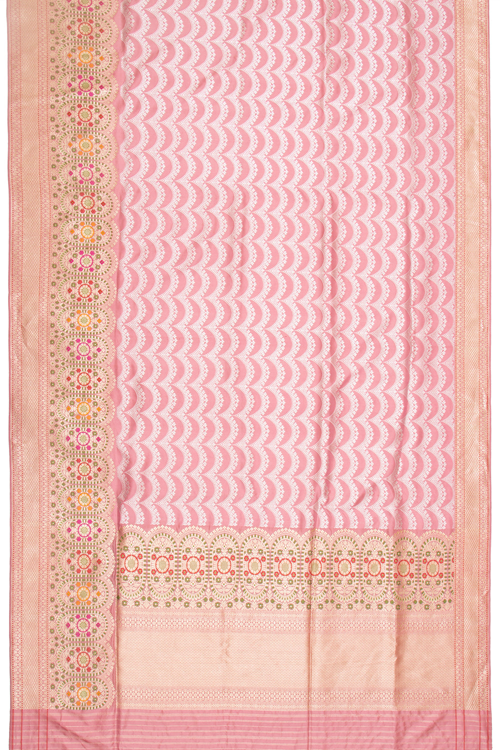 Banarasi Silk Jaal Baby Pink Saree