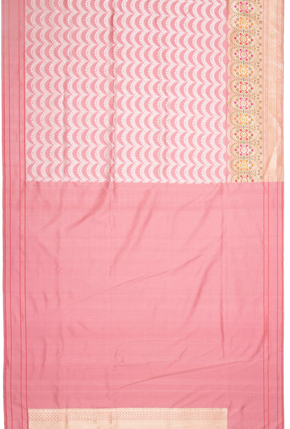 Banarasi Silk Jaal Baby Pink Saree