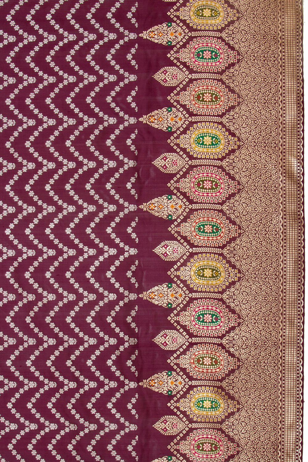 Banarasi Silk Jaal Choco Brown Saree