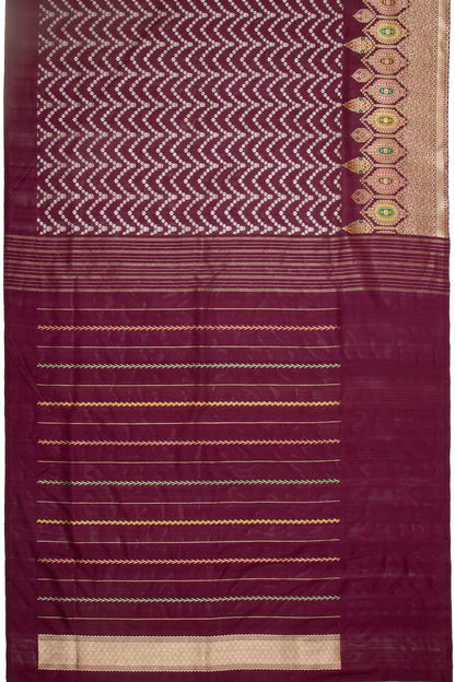 Banarasi Silk Jaal Choco Brown Saree