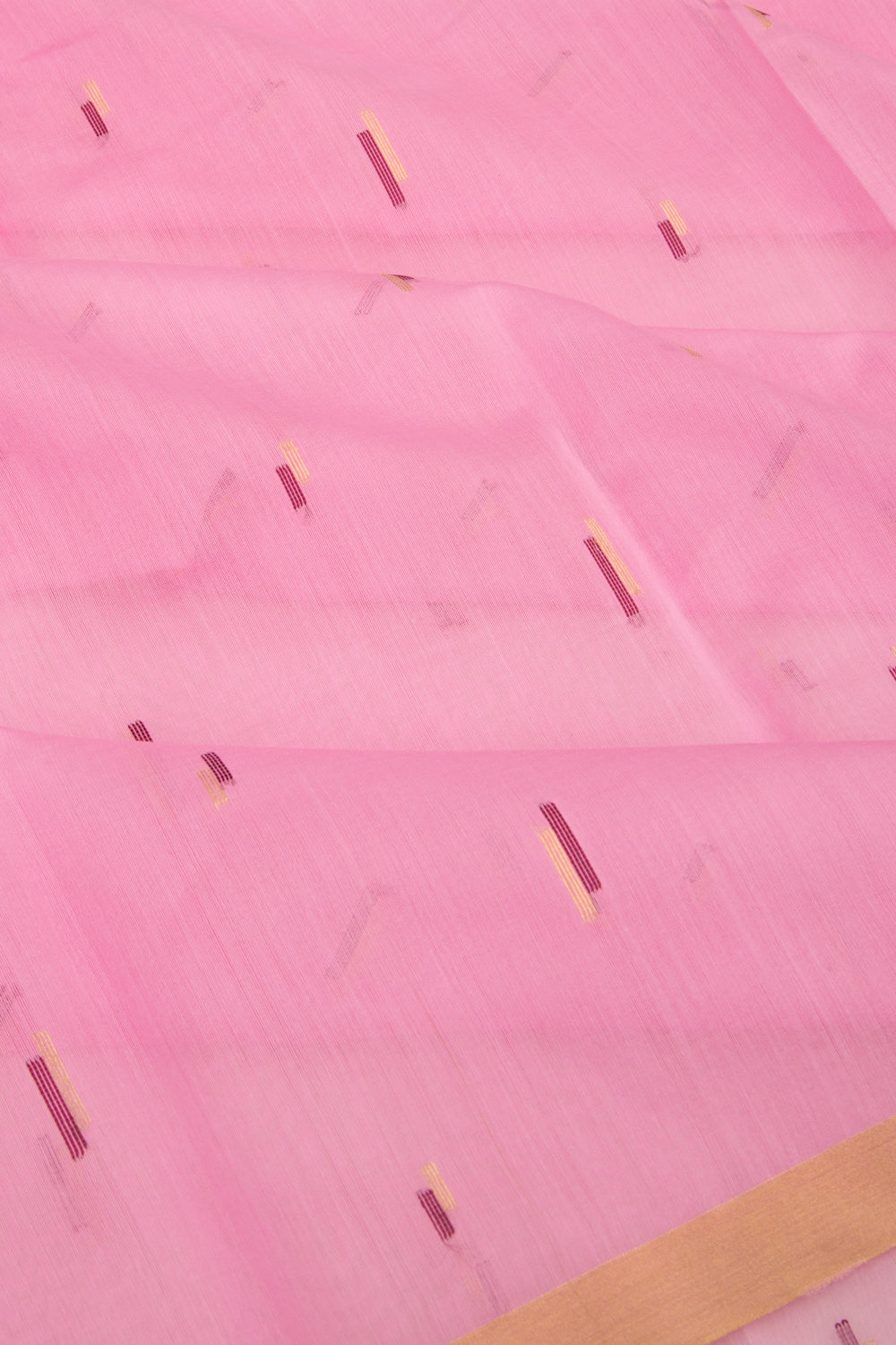 Chanderi Cotton Butta Pink Saree