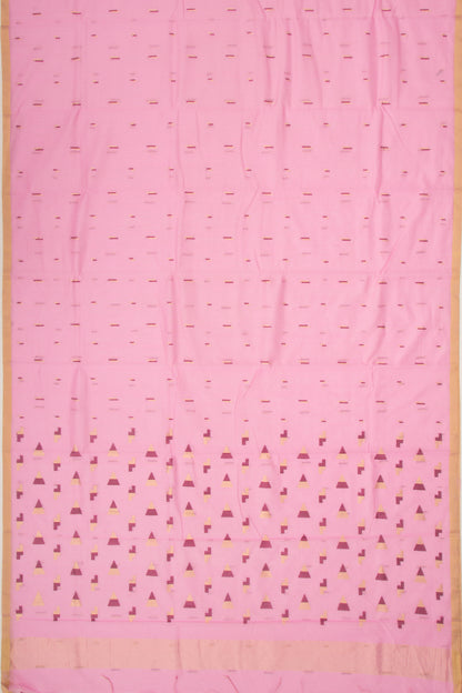 Chanderi Cotton Butta Pink Saree
