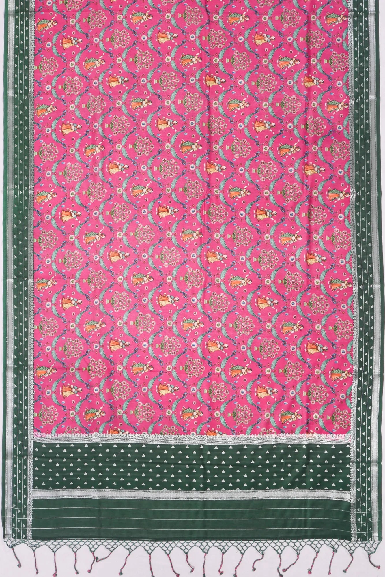 Kankatala Chanderi Silk Printed Pink Saree g2