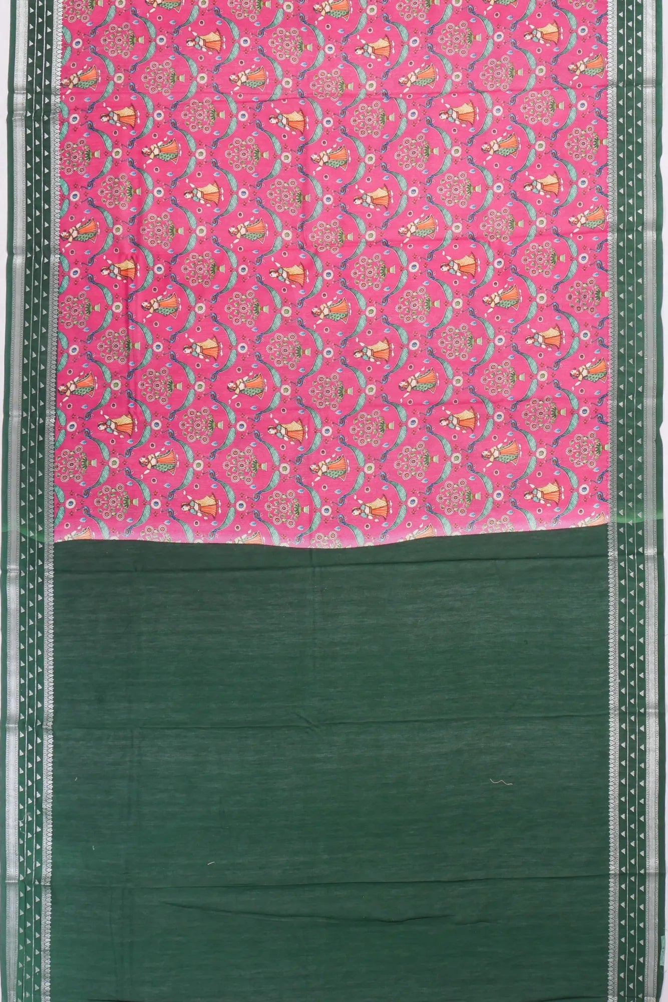 Kankatala Chanderi Silk Printed Pink Saree g2
