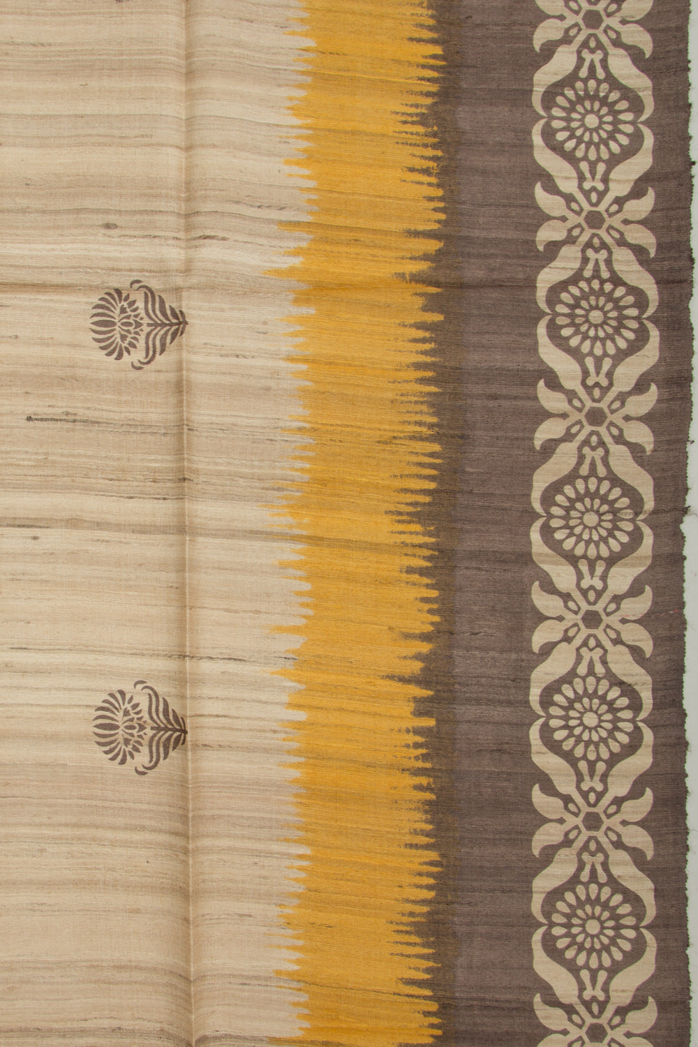 Tussar Butta Beige Saree