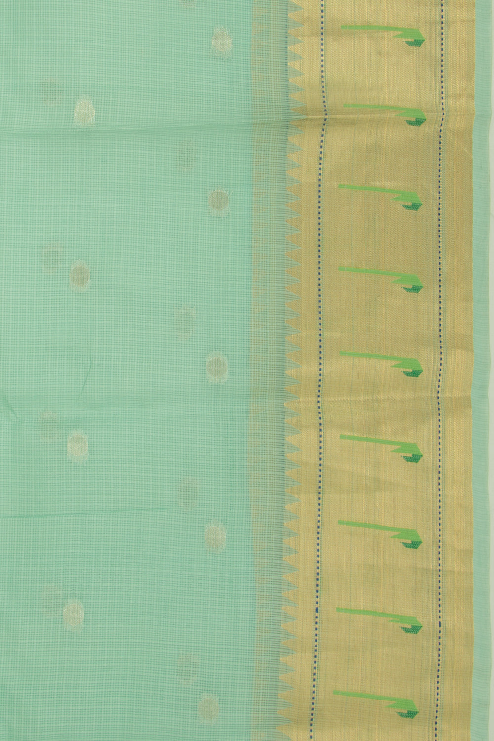 Soft Kota Silk Butta Sea Green Saree