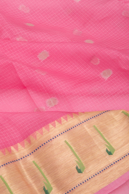 Soft Kota Silk Butta Pink Saree