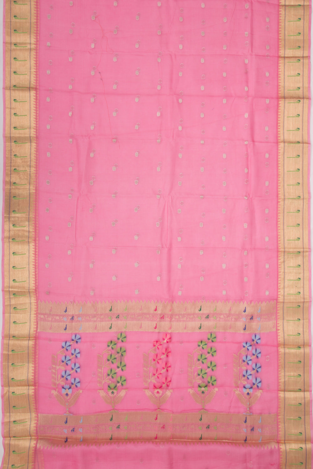 Soft Kota Silk Butta Pink Saree