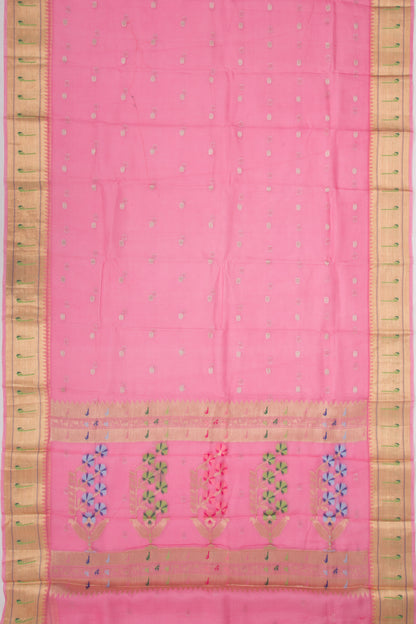 Soft Kota Silk Butta Pink Saree