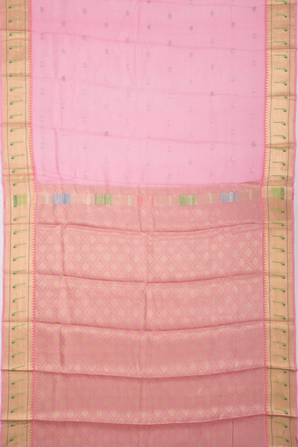 Soft Kota Silk Butta Pink Saree