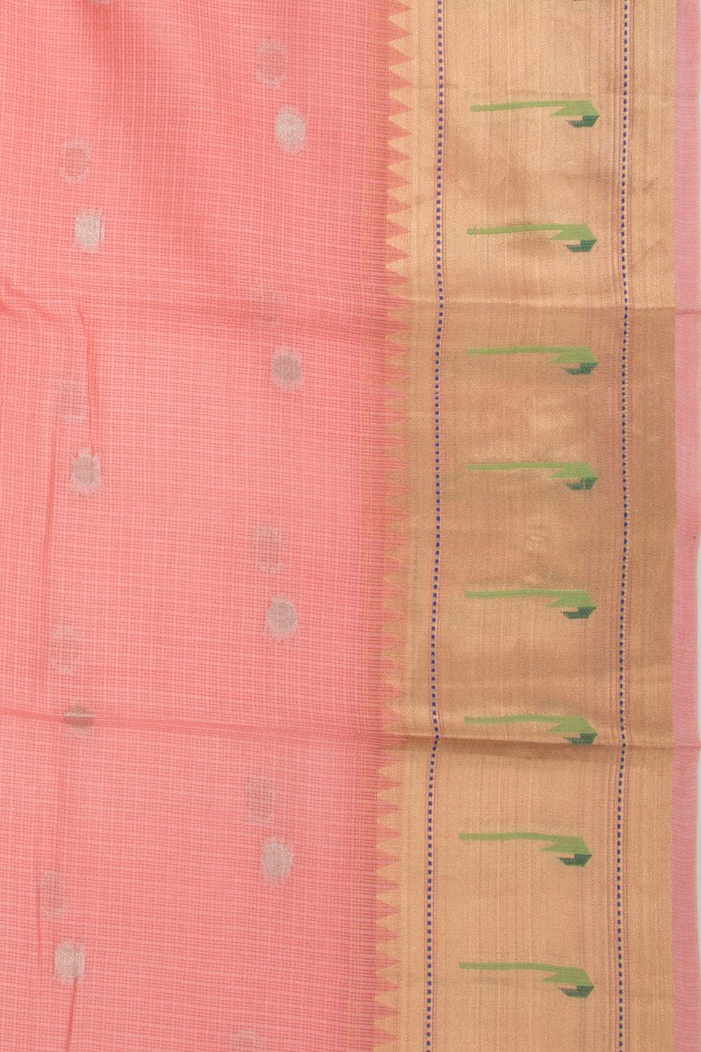 Soft Kota Silk Butta Peach Saree