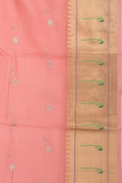 Soft Kota Silk Butta Peach Saree