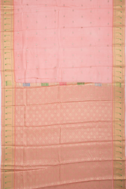 Soft Kota Silk Butta Peach Saree