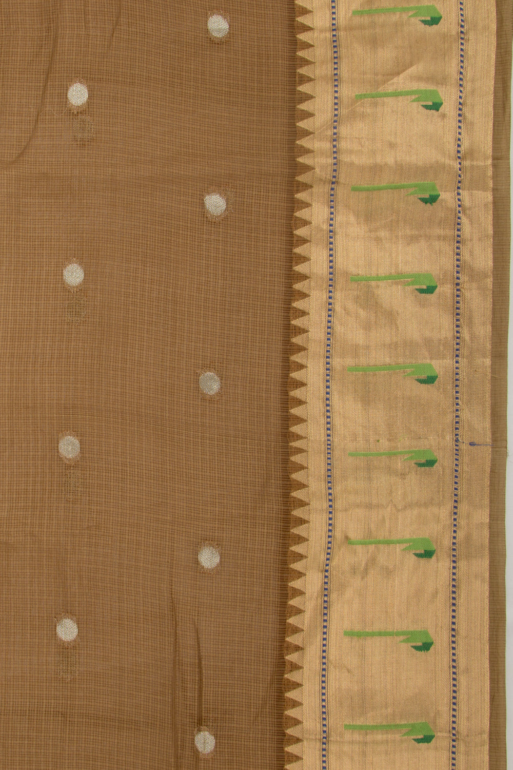 Soft Kota Silk Butta Brown Saree