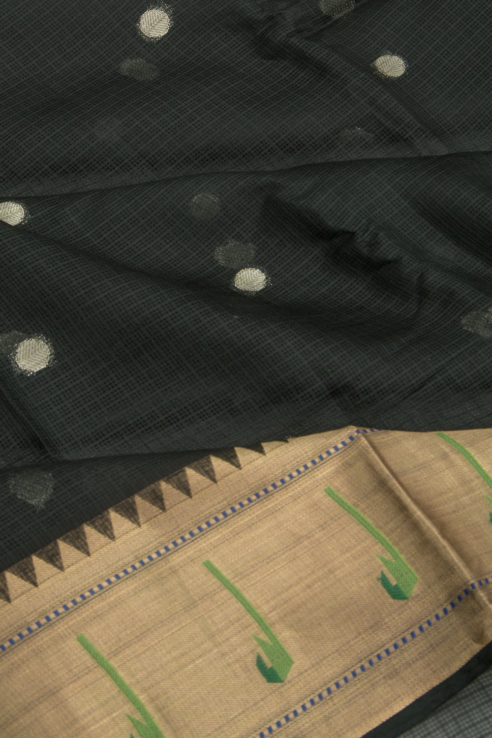 Soft Kota Silk Butta Black Saree
