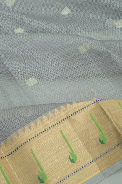 Soft Kota Silk Butta Grey Saree