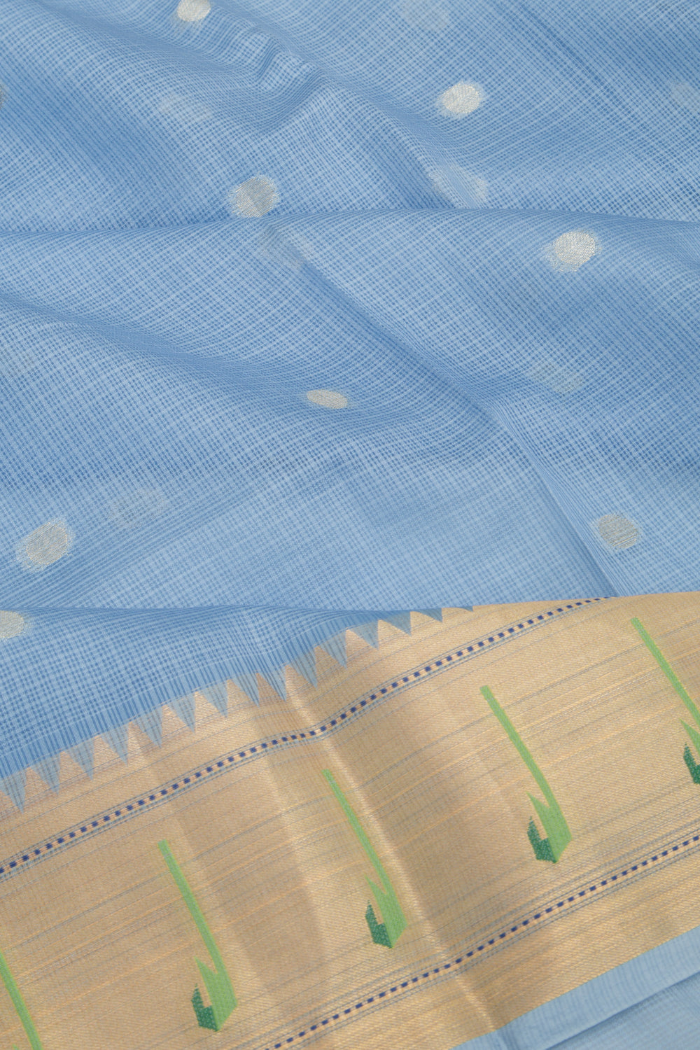 Soft Kota Silk Butta Pastel Blue Saree