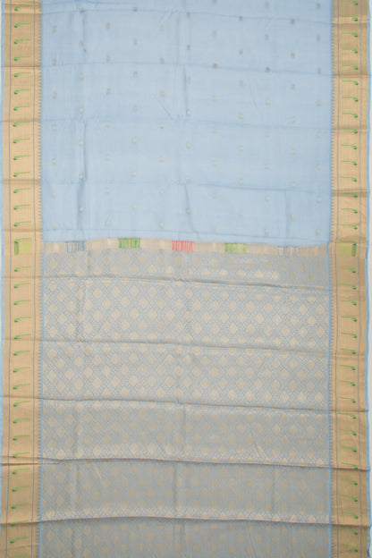 Soft Kota Silk Butta Pastel Blue Saree