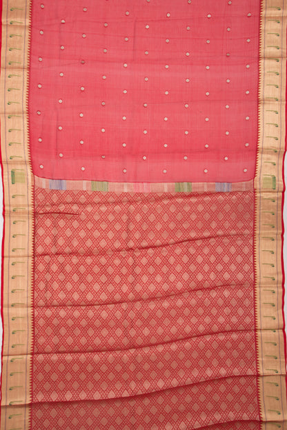 Soft Kota Silk Butta Red Saree