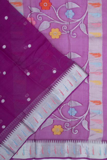Soft Kota Silk Butta Purple Saree