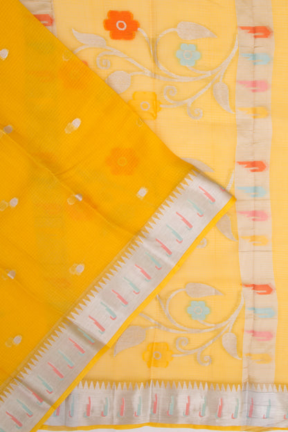 Soft Kota Silk Butta Yellow Saree