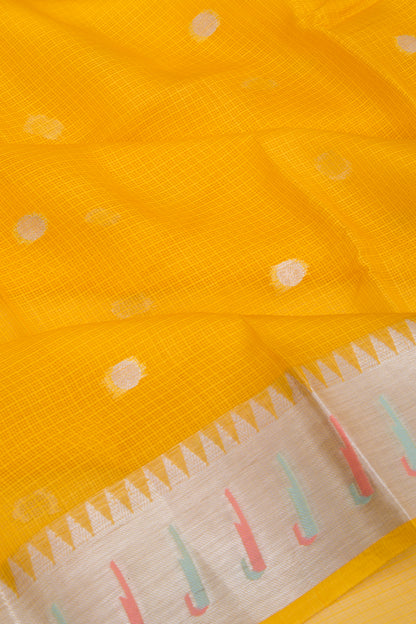 Soft Kota Silk Butta Yellow Saree