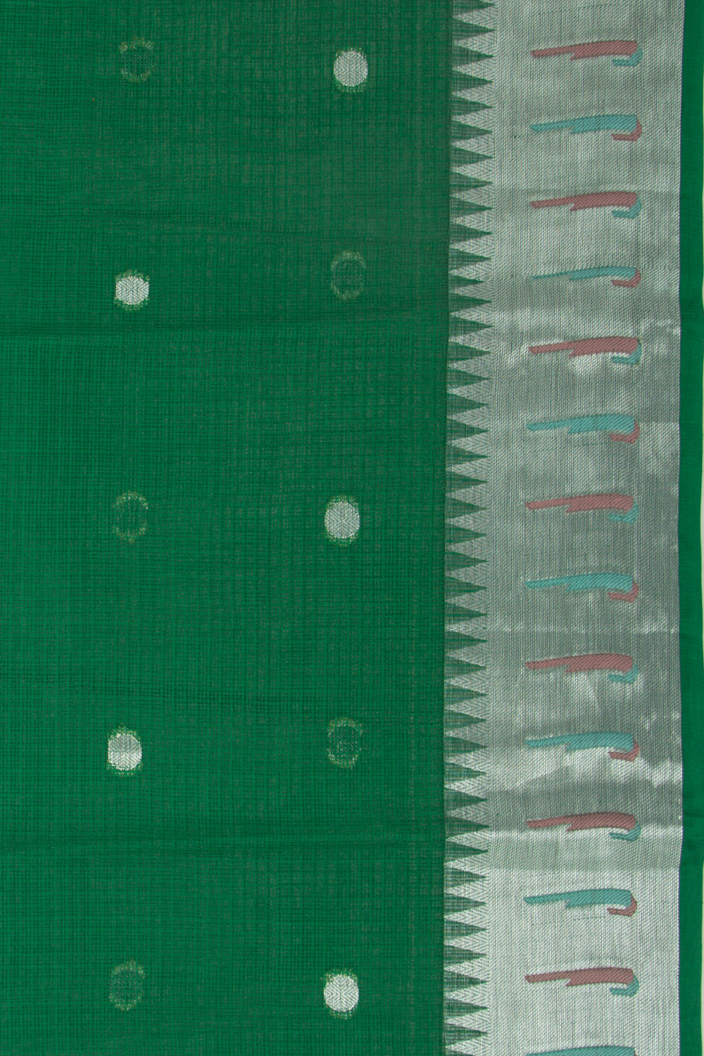 Soft Kota Silk Butta Green Saree