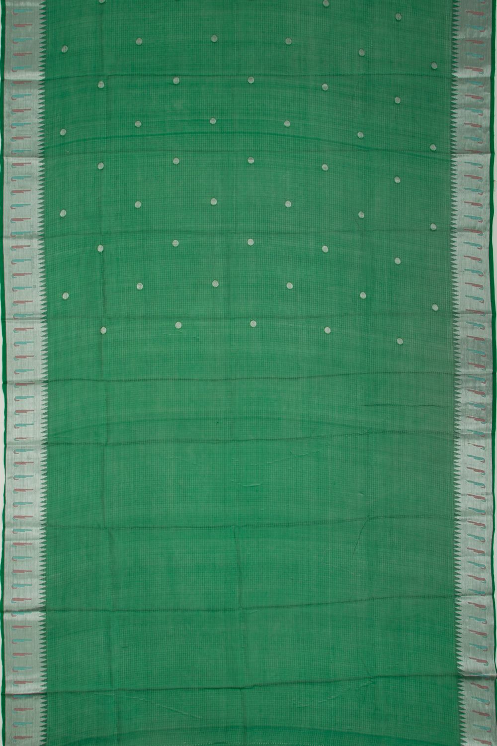 Soft Kota Silk Butta Green Saree