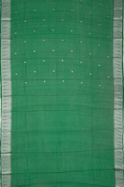 Soft Kota Silk Butta Green Saree