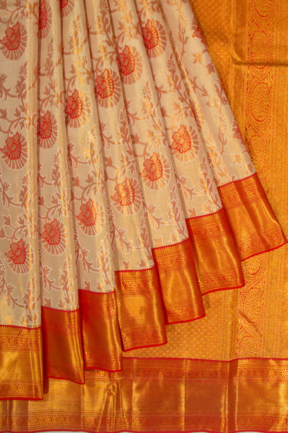 Taranga Kanchi Silk Tissue Jaal Gold Saree