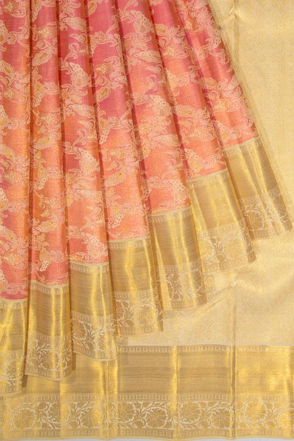 Taranga Kanchi Silk Tissue Brocade Pink Saree