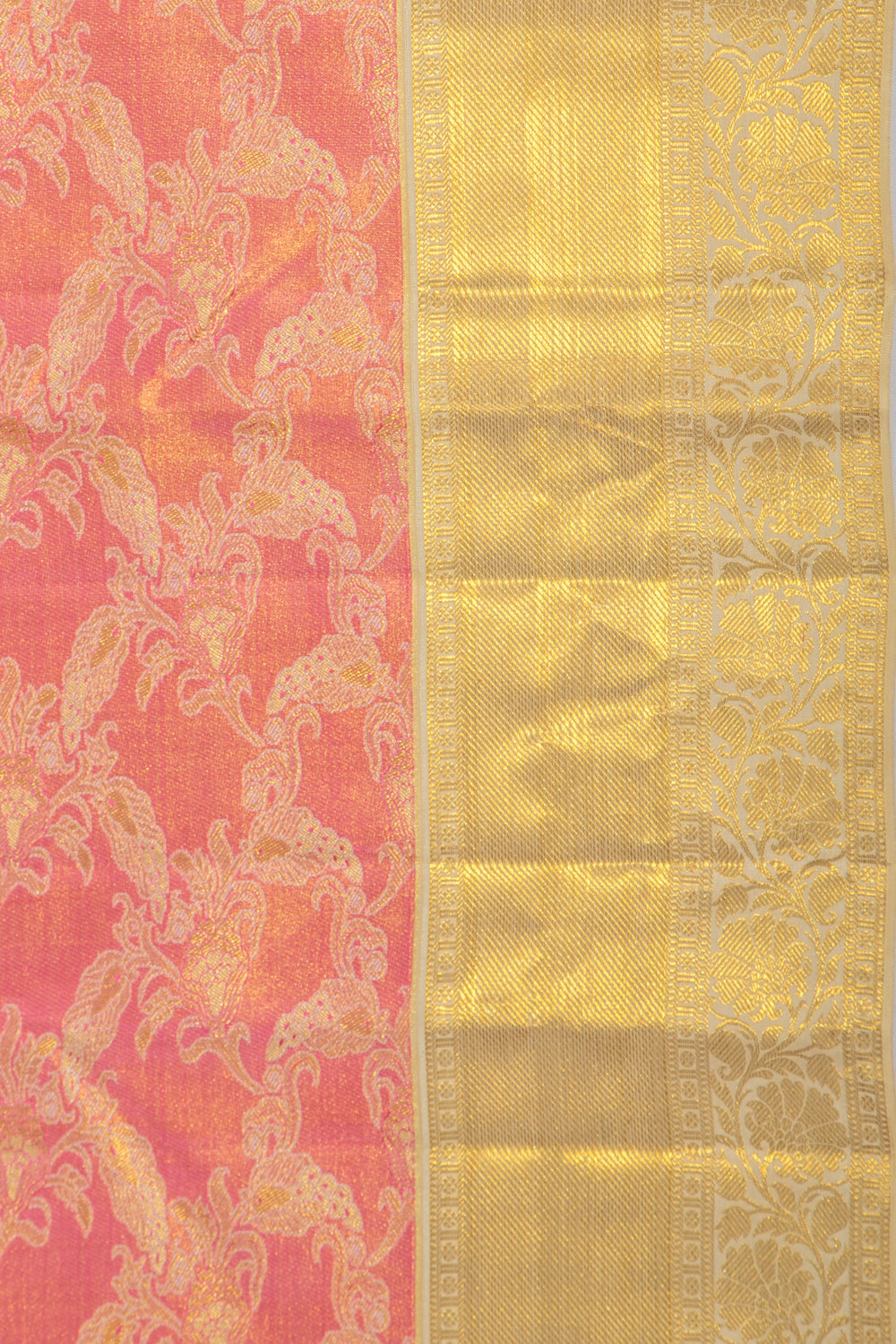 Taranga Kanchi Silk Tissue Brocade Pink Saree