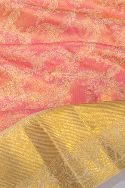 Taranga Kanchi Silk Tissue Brocade Pink Saree