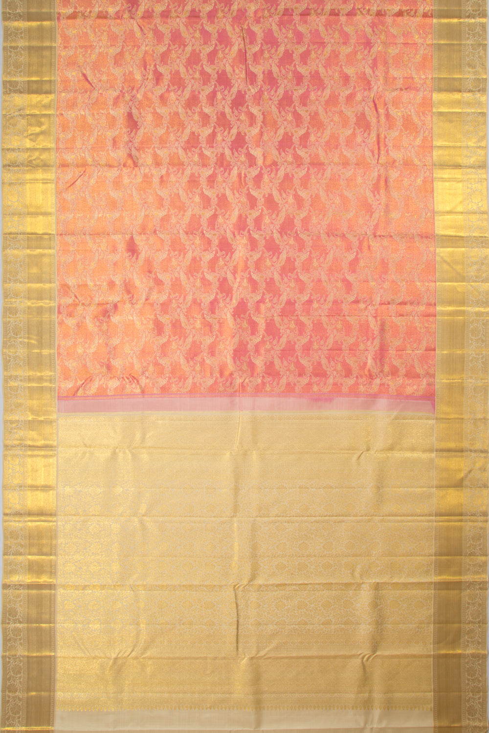 Taranga Kanchi Silk Tissue Brocade Pink Saree