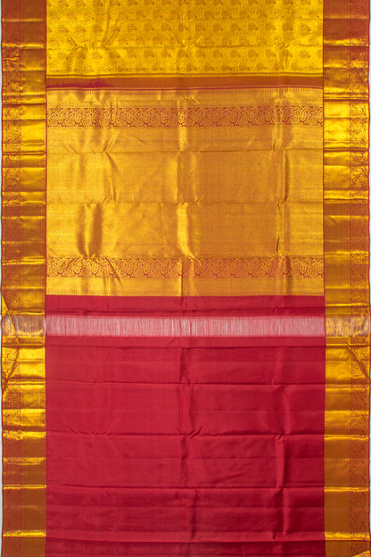 Taranga Kanchi Silk Tissue Brocade Gold Saree