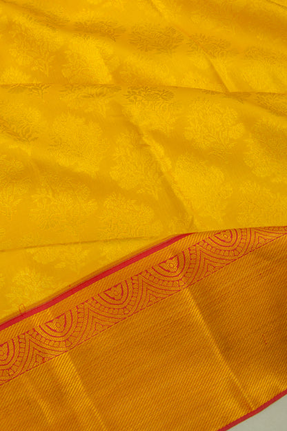 Taranga Kanchi Silk Brocade Yellow Saree