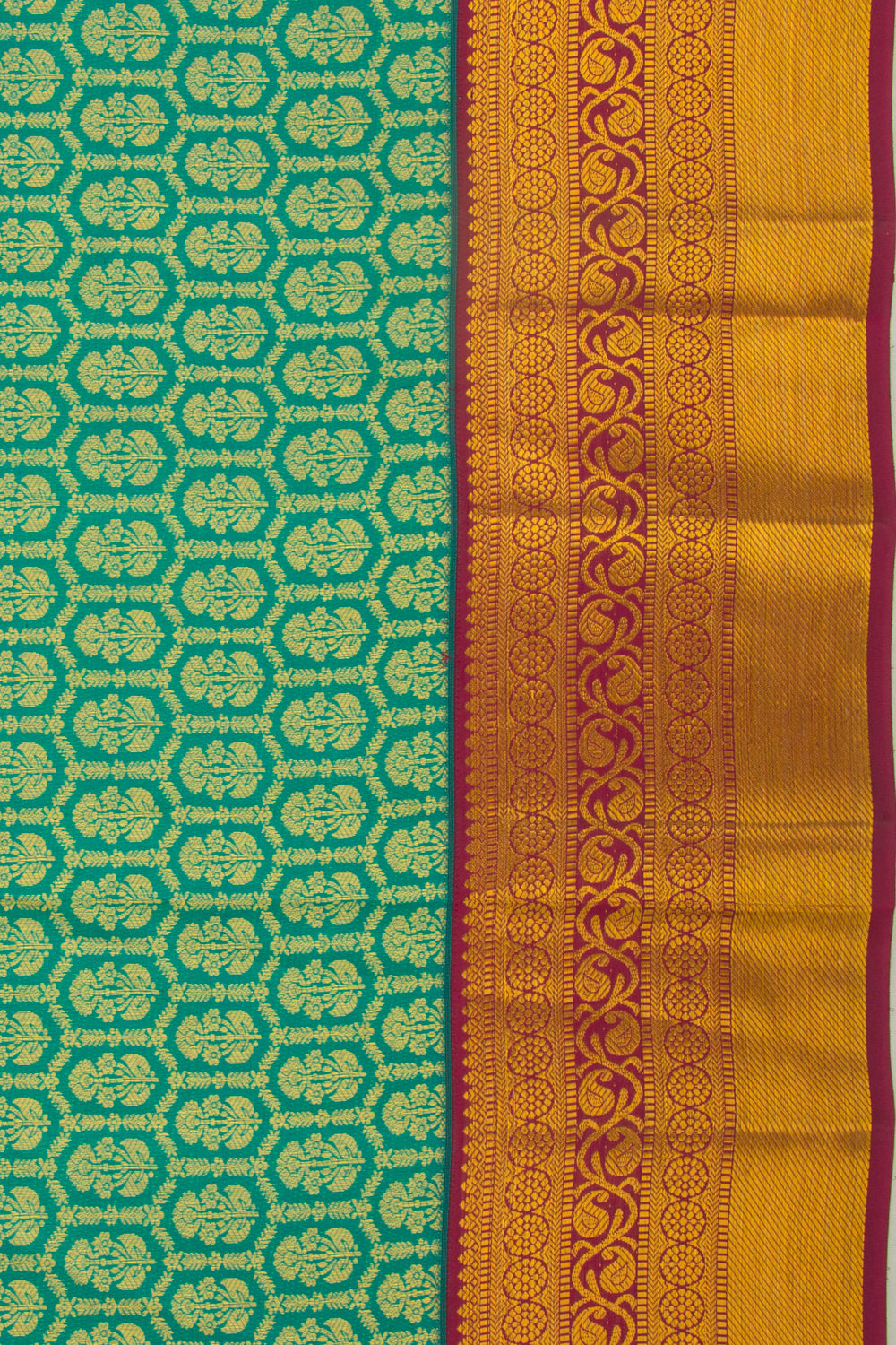 Taranga Kanchi Silk Brocade Sea Green Saree