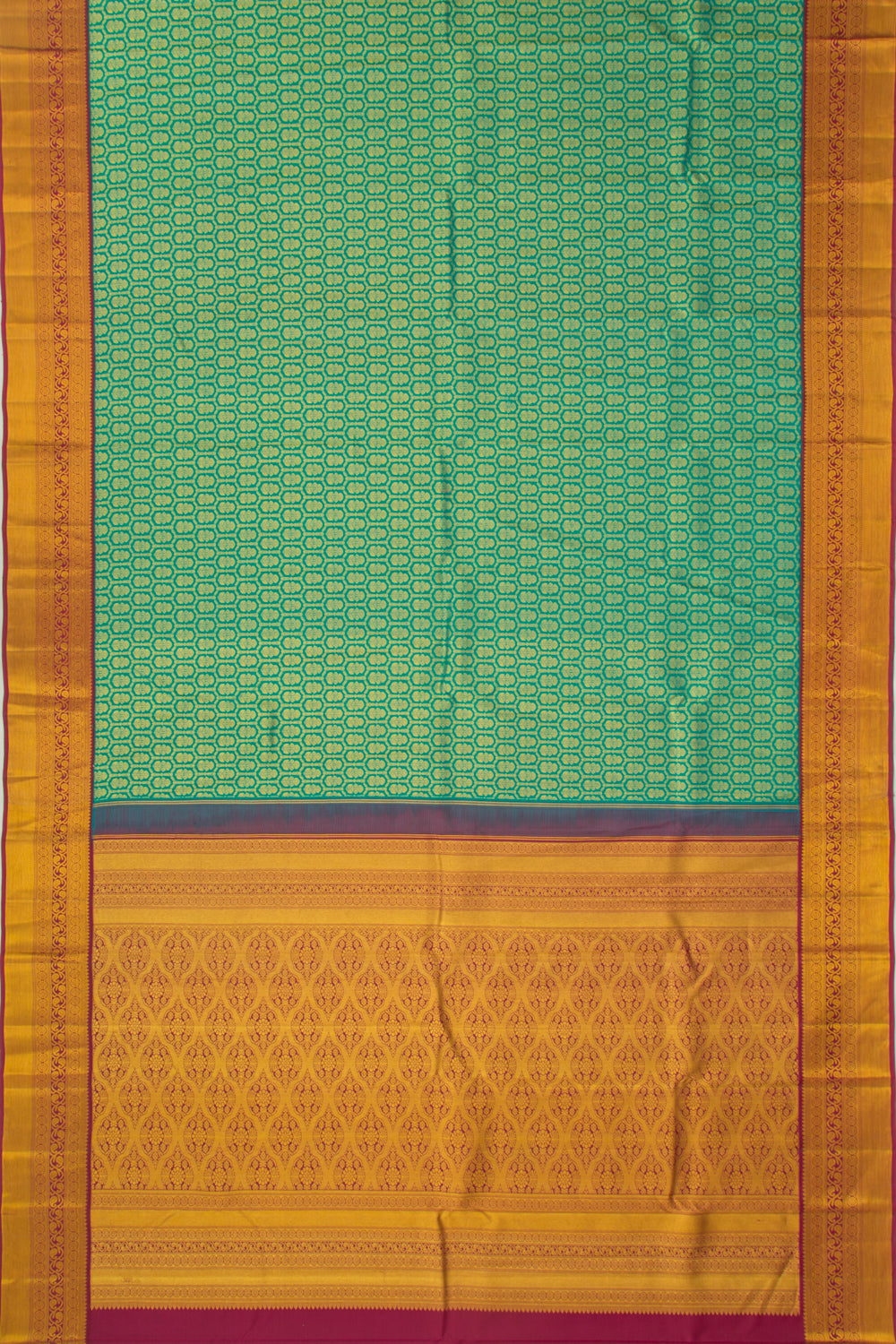 Taranga Kanchi Silk Brocade Sea Green Saree
