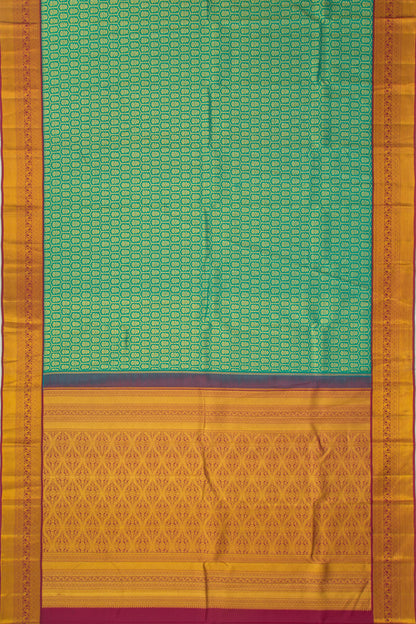 Taranga Kanchi Silk Brocade Sea Green Saree