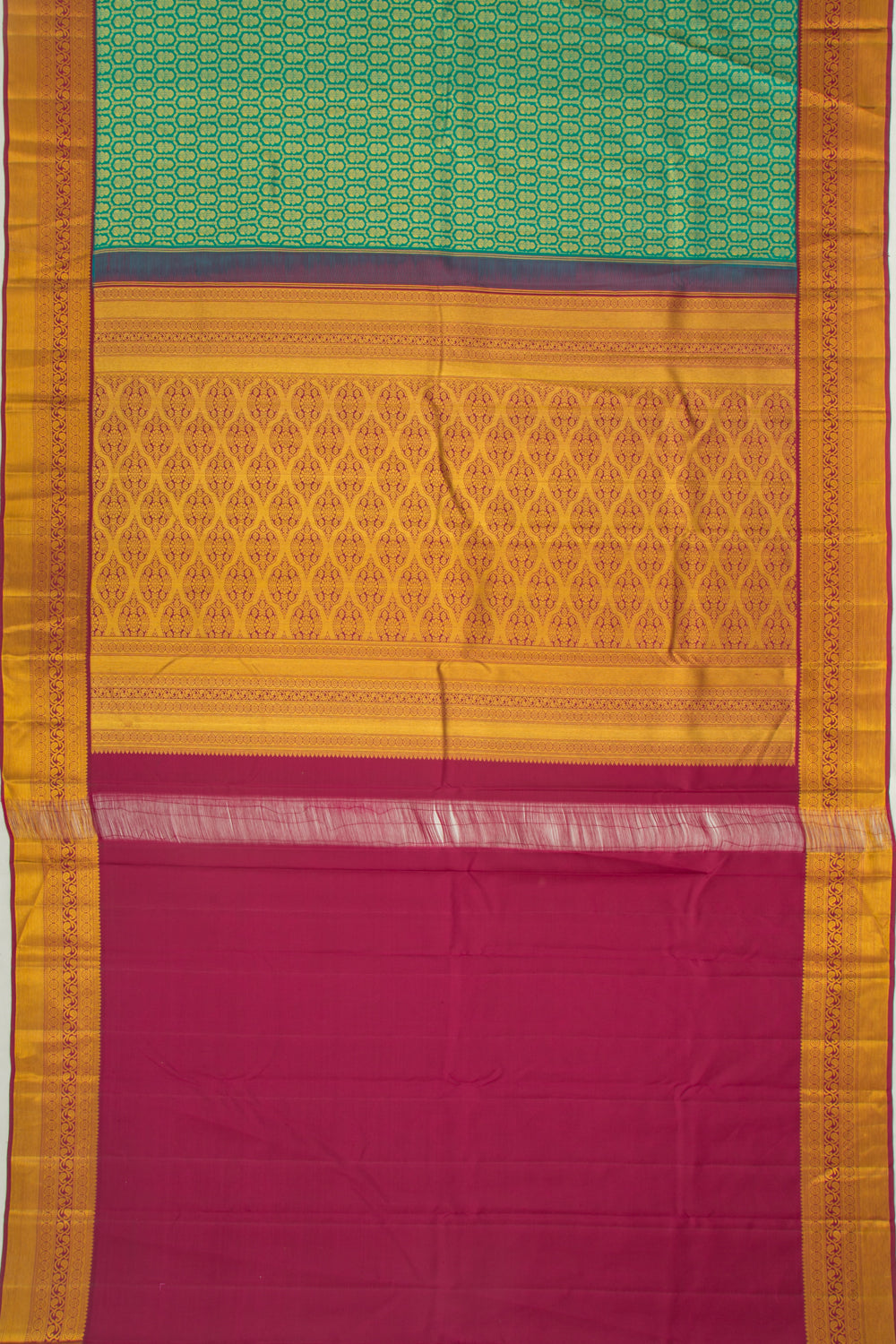 Taranga Kanchi Silk Brocade Sea Green Saree