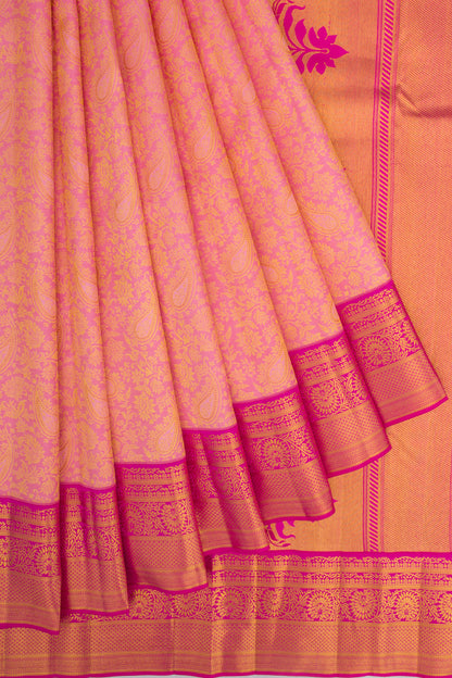Taranga Kanchi Silk Brocade Baby Pink Saree