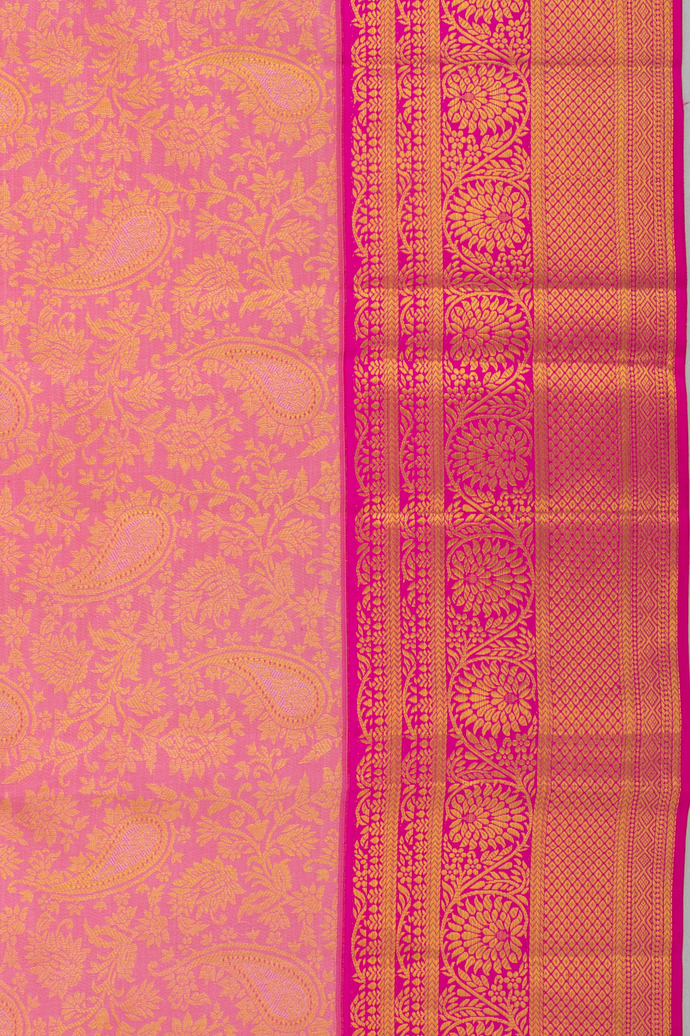 Taranga Kanchi Silk Brocade Baby Pink Saree