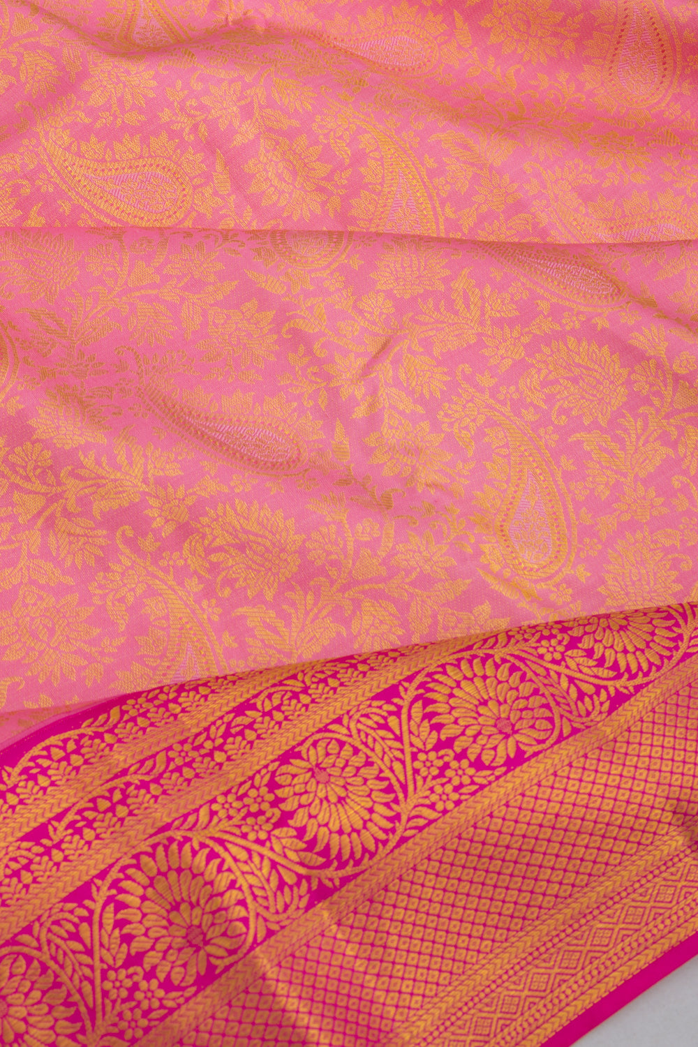Taranga Kanchi Silk Brocade Baby Pink Saree