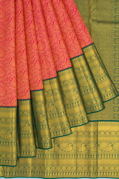 Taranga Kanchi Silk Brocade Pink Saree