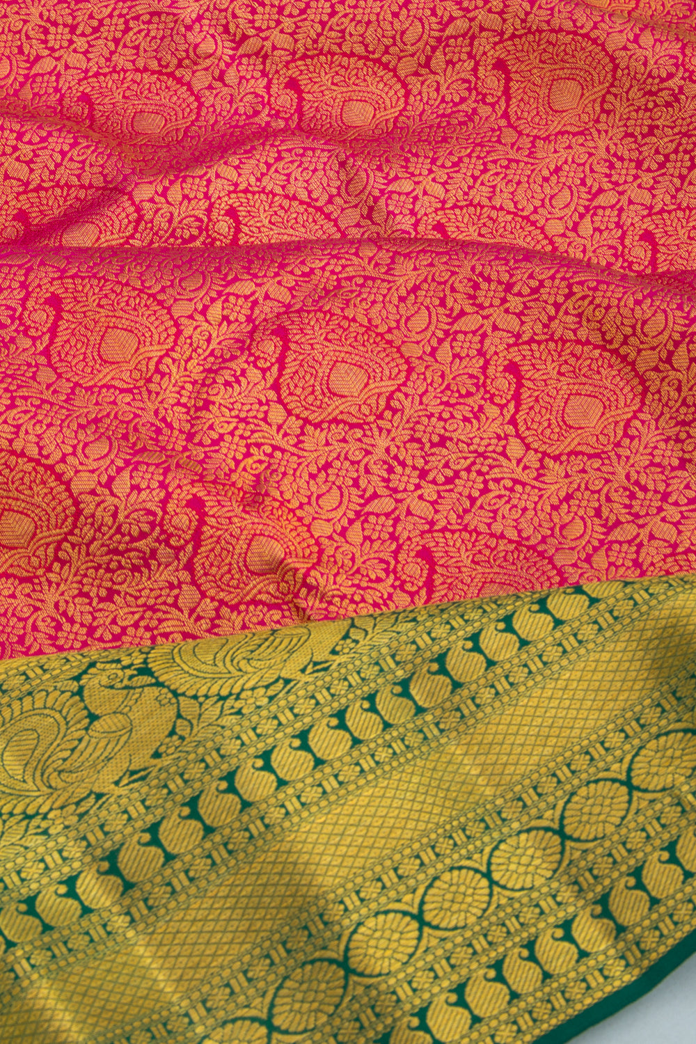 Taranga Kanchi Silk Brocade Pink Saree